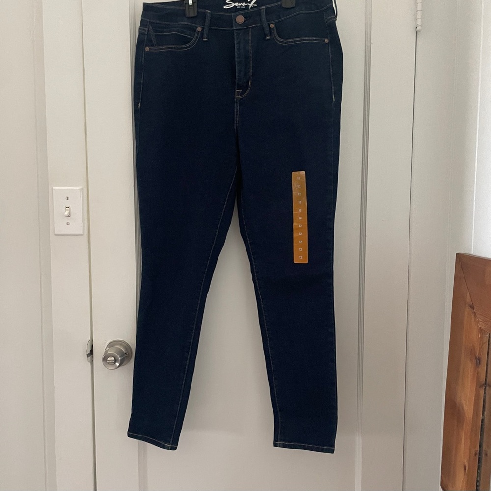 Seven7 Dark Wash Denim Jeans, NWT size 12 - Picture 2 of 5